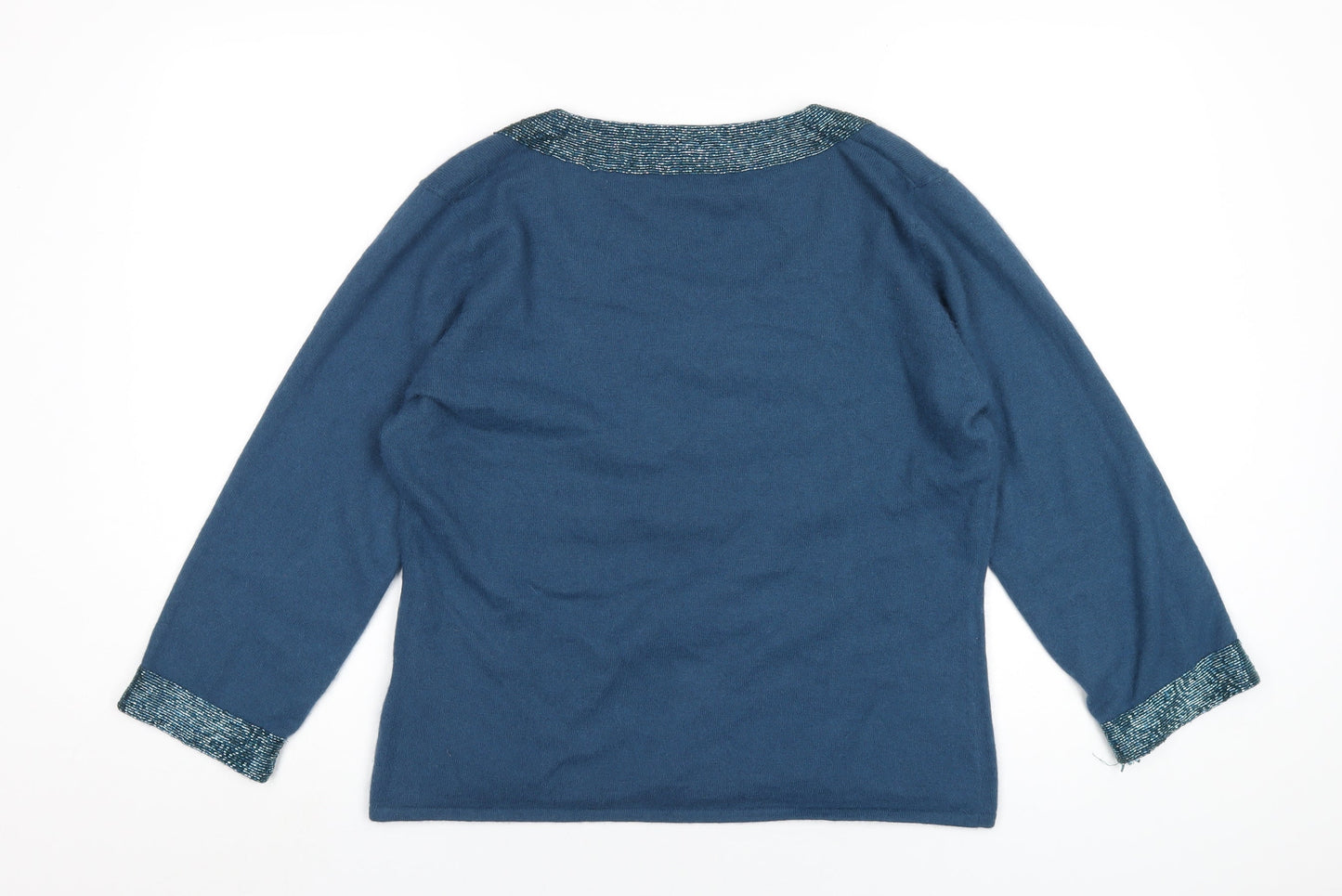 Womens UK Size 14 Pomodoro Blue Pullover Jumper