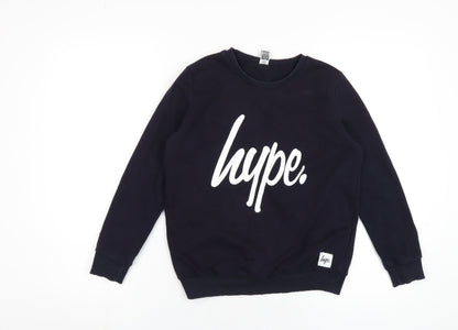 Hype Boys Blue Cotton Pullover Sweatshirt Size 11-12 Years Pullover