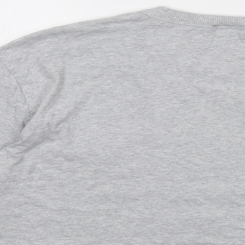 Womens UK Size L IVY PARK Grey Cropped T-Shirt