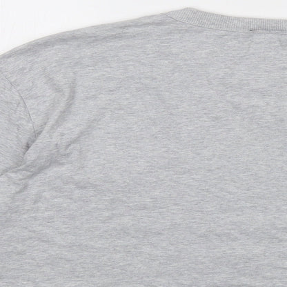 Womens UK Size L IVY PARK Grey Cropped T-Shirt