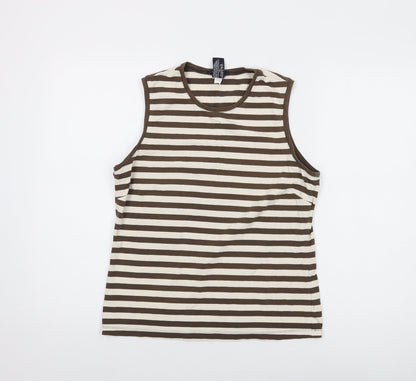 Womens UK Size L Gap Brown Basic Tank