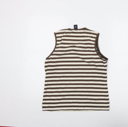 Womens UK Size L Gap Brown Basic Tank