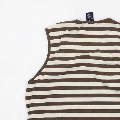 Womens UK Size L Gap Brown Basic Tank