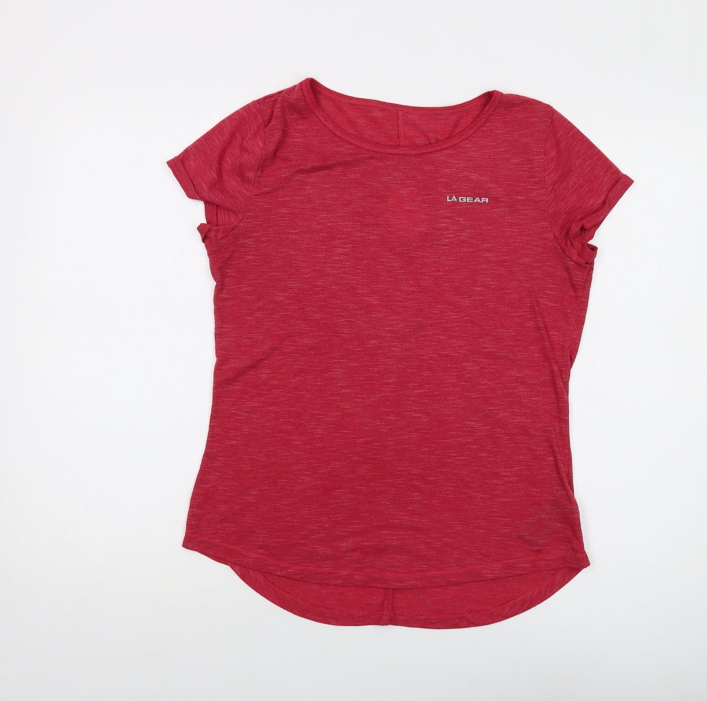 Womens UK Size 10 LA Gear Red Basic T-Shirt