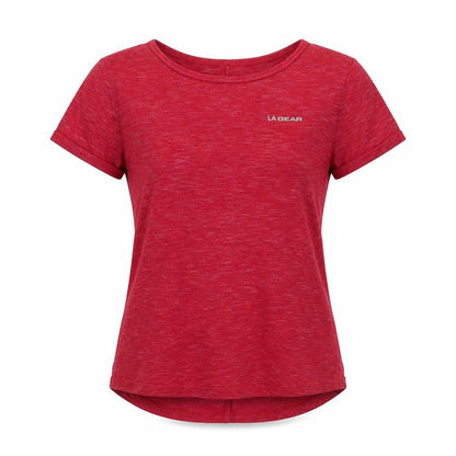 Womens UK Size 10 LA Gear Red Basic T-Shirt