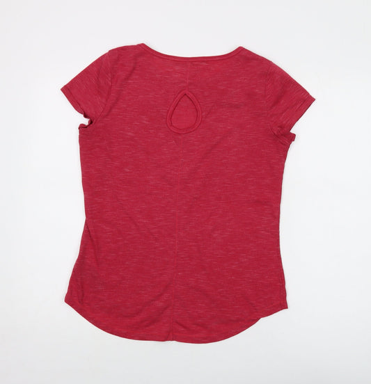 Womens UK Size 10 LA Gear Red Basic T-Shirt