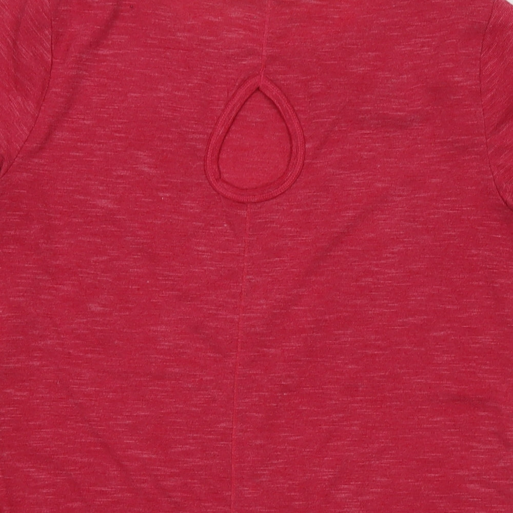 Womens UK Size 10 LA Gear Red Basic T-Shirt