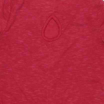 Womens UK Size 10 LA Gear Red Basic T-Shirt