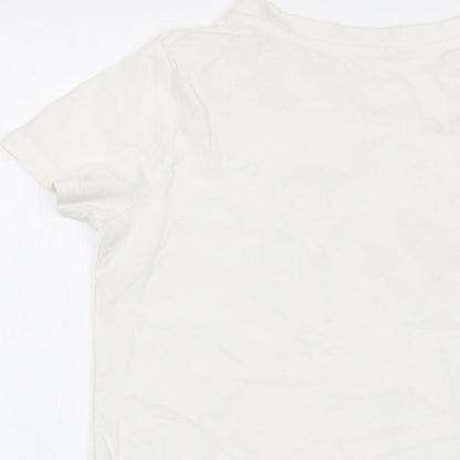 Stitch & Soul Womens White Cotton Basic T-Shirt Size XS Crew Neck
