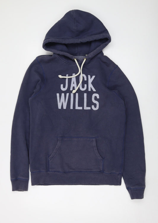 Womens UK Size 14 Jack Wills Blue Pullover Hoodie