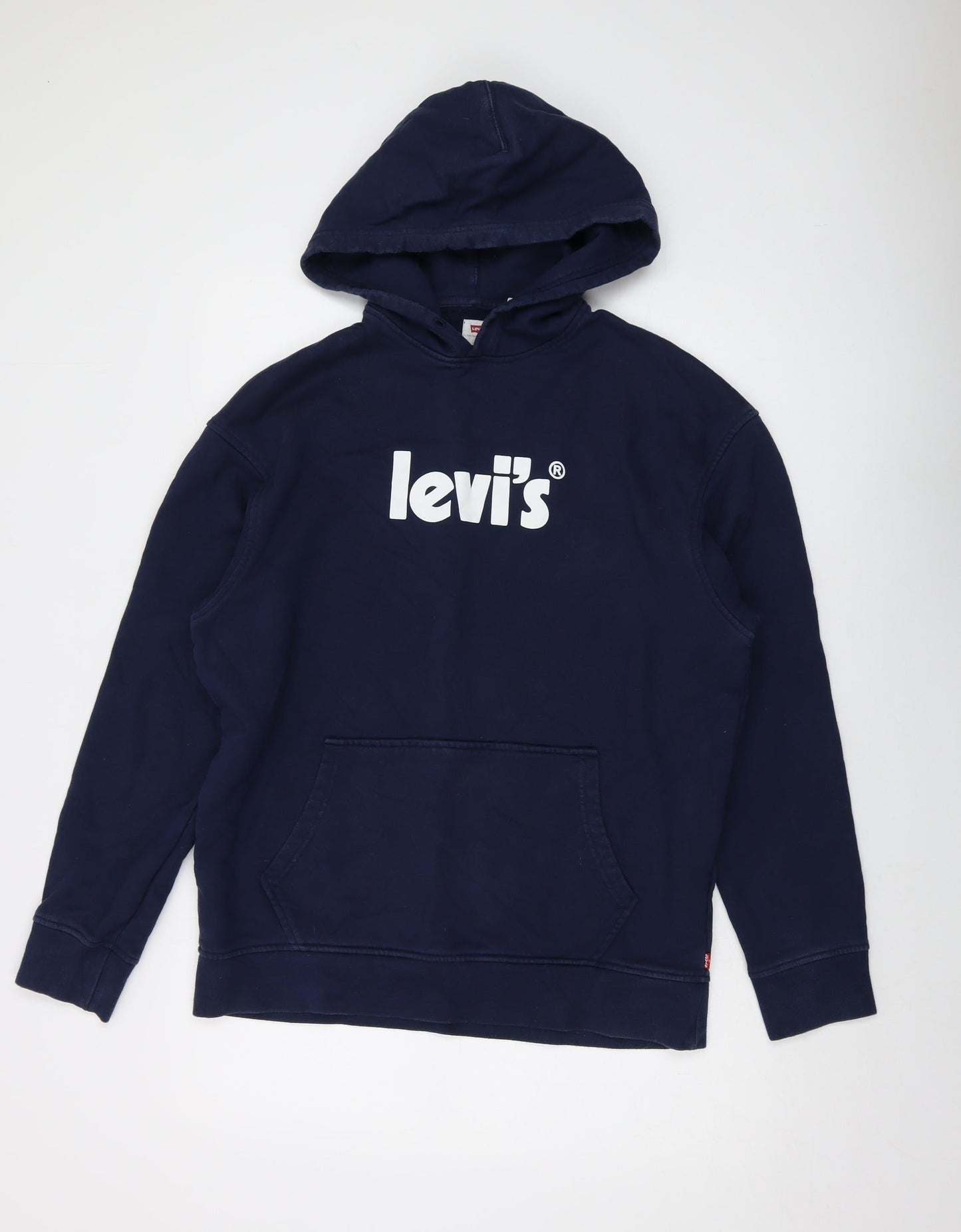 Mens UK Size M Levi's Blue Pullover Hoodie