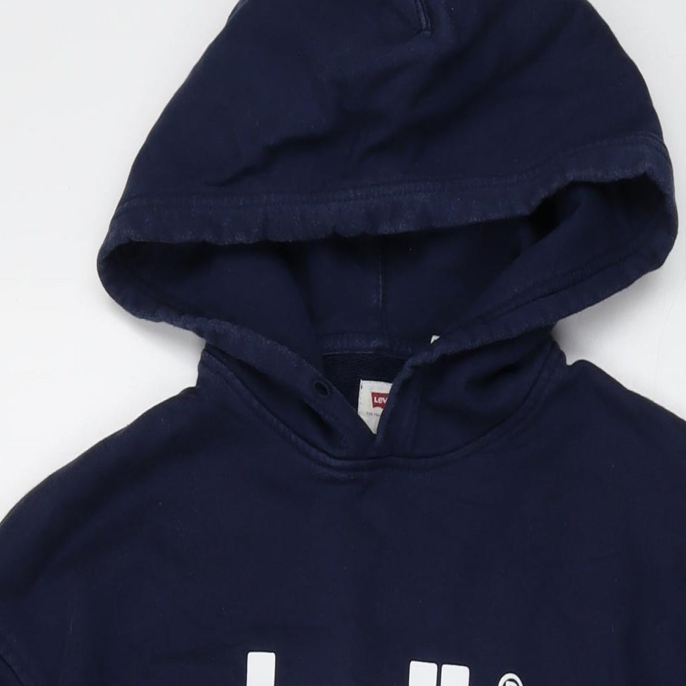 Mens UK Size M Levi's Blue Pullover Hoodie