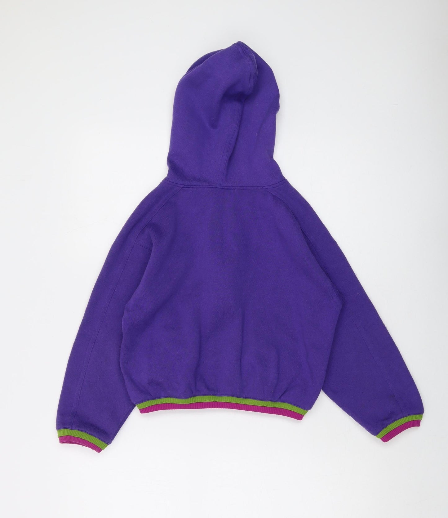 DASH Girls Purple Polyester Full Zip Hoodie Size 8-9 Years Zip