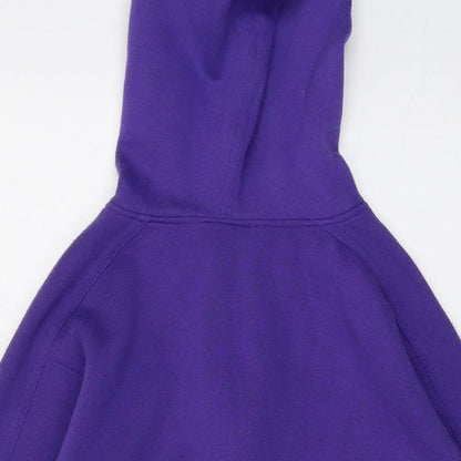DASH Girls Purple Polyester Full Zip Hoodie Size 8-9 Years Zip