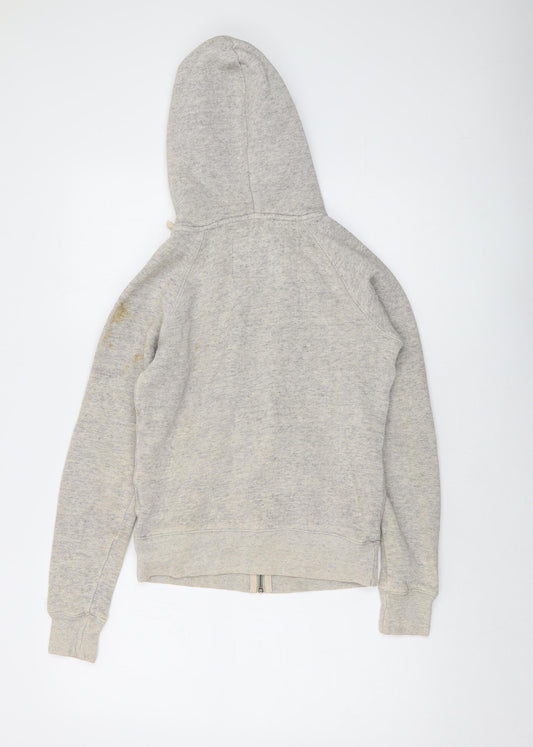 Womens UK Size 6 Jack Wills Grey Full Zip Hoodie