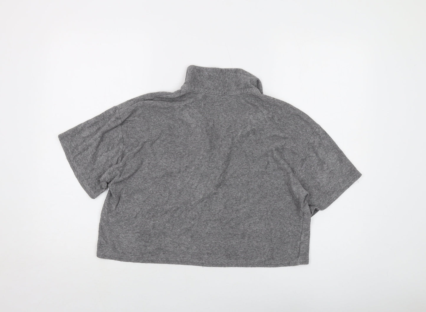 Womens UK Size L Gilly Hicks Grey Cropped Blouse