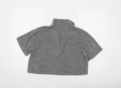 Womens UK Size L Gilly Hicks Grey Cropped Blouse