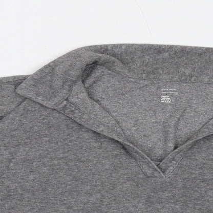 Womens UK Size L Gilly Hicks Grey Cropped Blouse