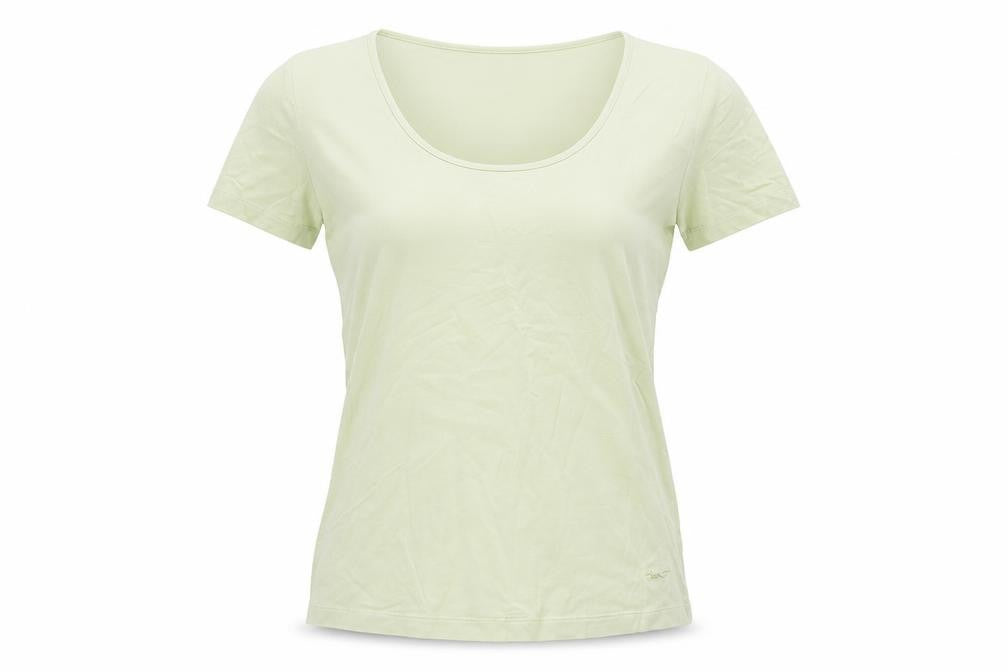 Paul Costelloe Womens Green Viscose Basic T-Shirt Size L Round Neck