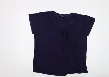 Womens UK Size XL Carole Hochman Blue Basic T-Shirt