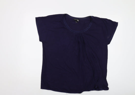 Womens UK Size XL Carole Hochman Blue Basic T-Shirt