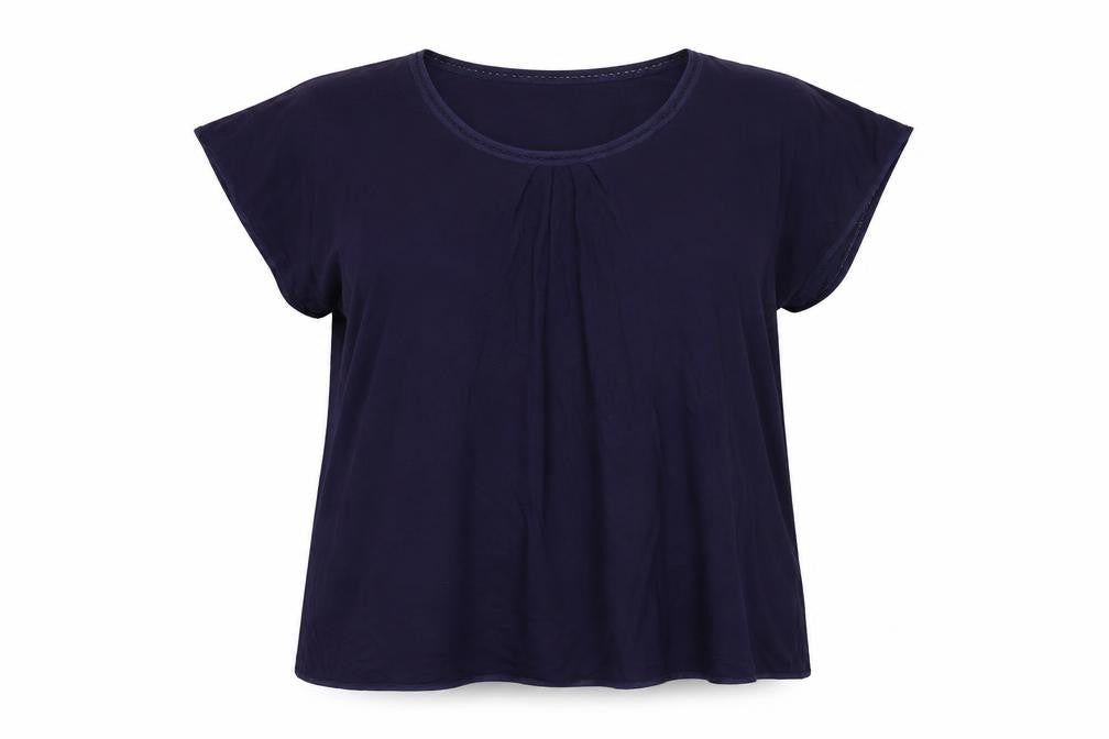 Womens UK Size XL Carole Hochman Blue Basic T-Shirt