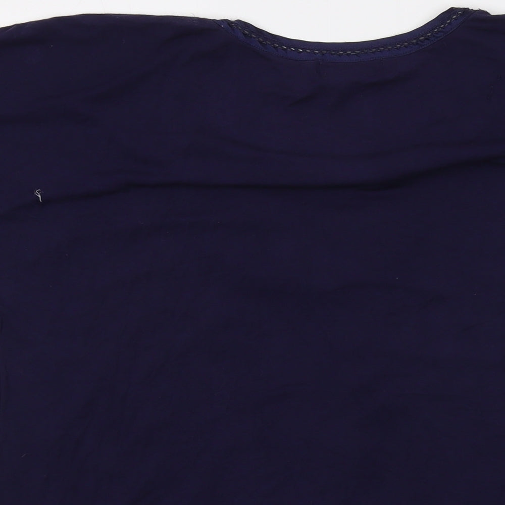 Womens UK Size XL Carole Hochman Blue Basic T-Shirt