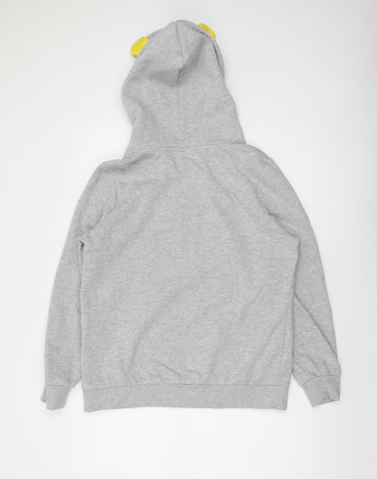 Womens UK Size 14 Pudsey Grey Pullover Hoodie