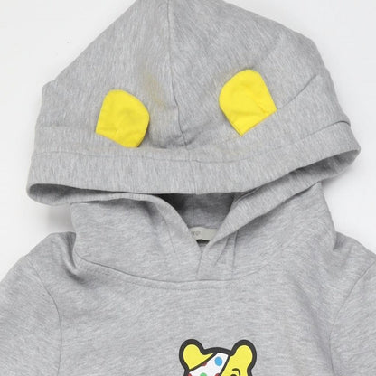 Womens UK Size 14 Pudsey Grey Pullover Hoodie