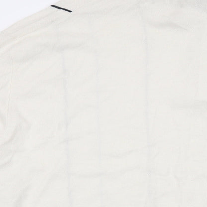 Autograph Mens Ivory Collared Viscose Pullover Jumper Size 4XL Long Sleeve