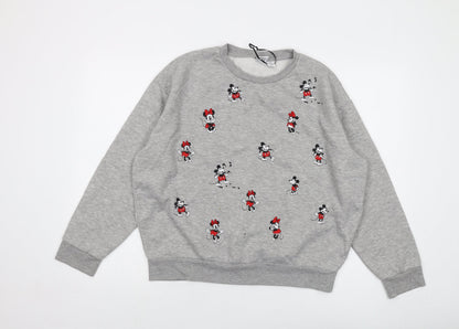Womens UK Size M Disney Grey Pullover Sweatshirt