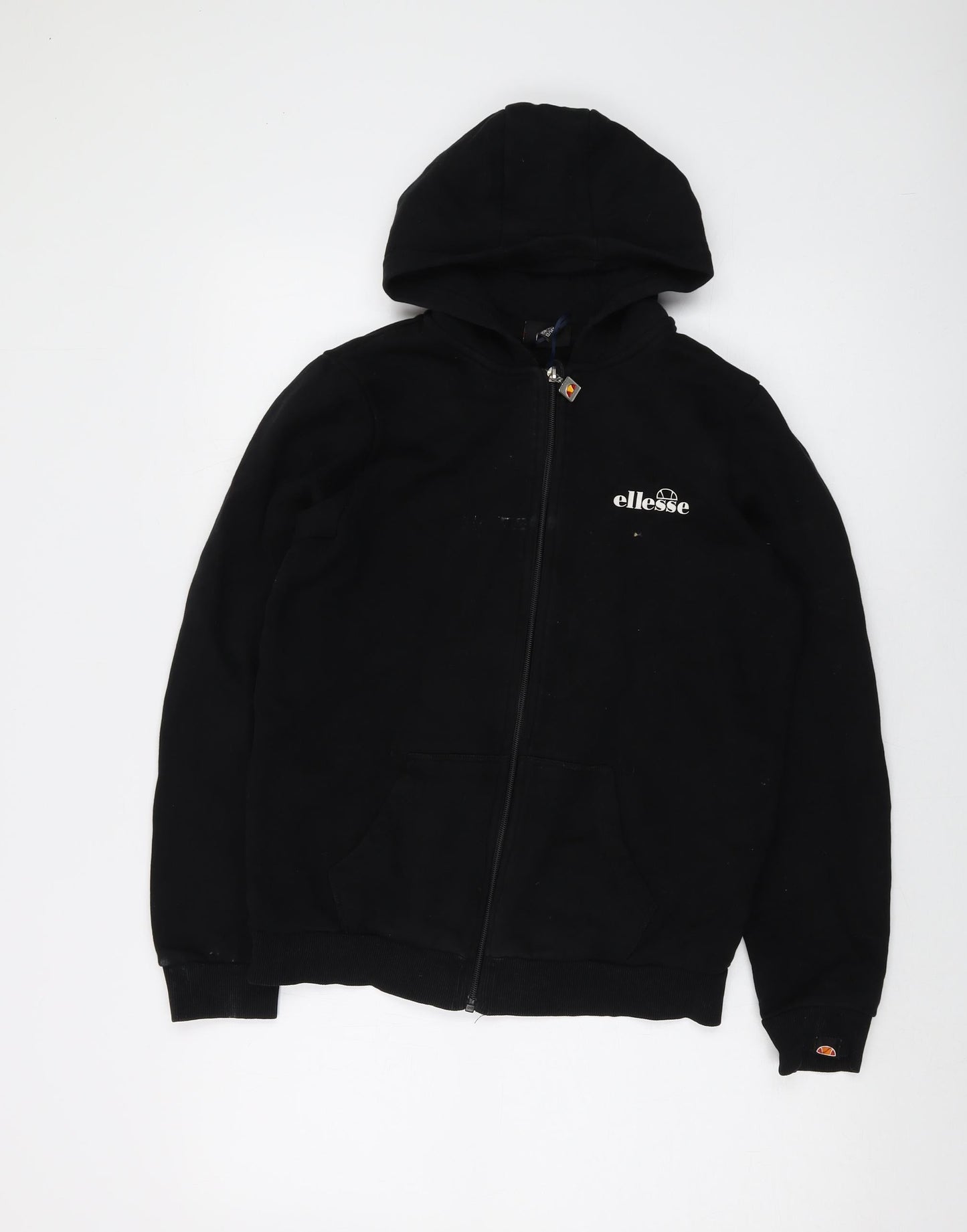 ellesse Boys Black Cotton Full Zip Hoodie Size 13-14 Years Zip