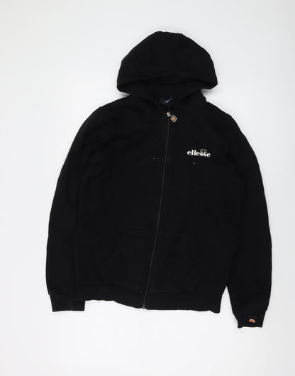 ellesse Boys Black Cotton Full Zip Hoodie Size 13-14 Years Zip
