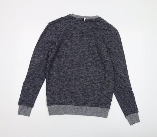 Mens UK Size S Intense Blue Pullover Sweatshirt