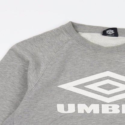Umbro Mens Blue Cotton Pullover Sweatshirt Size S