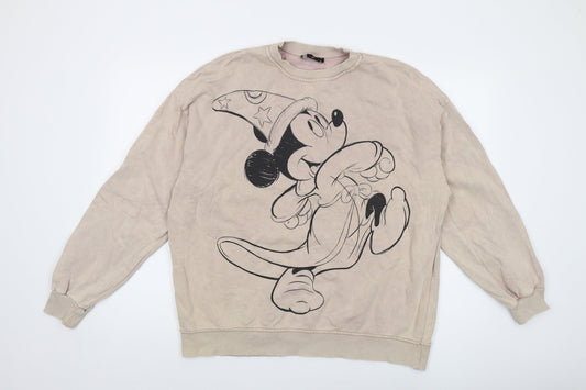 Womens UK Size S Disney Pink Pullover Sweatshirt