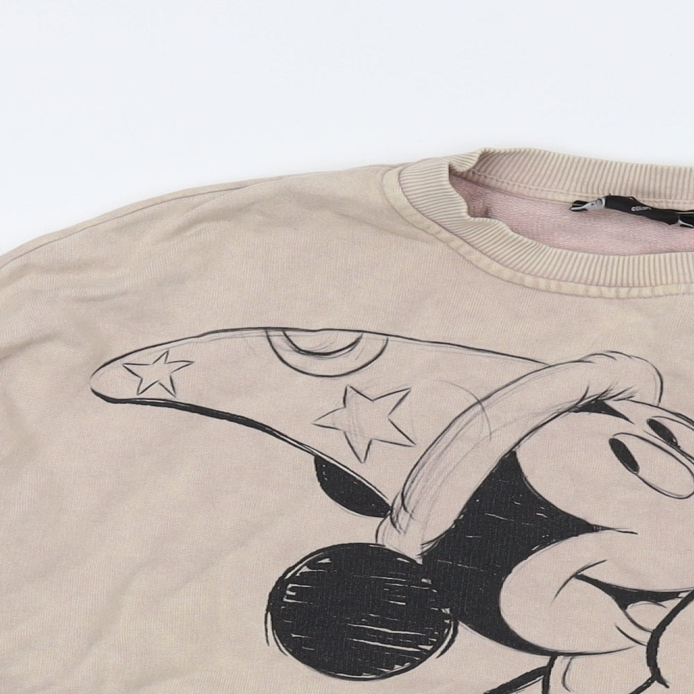 Womens UK Size S Disney Pink Pullover Sweatshirt