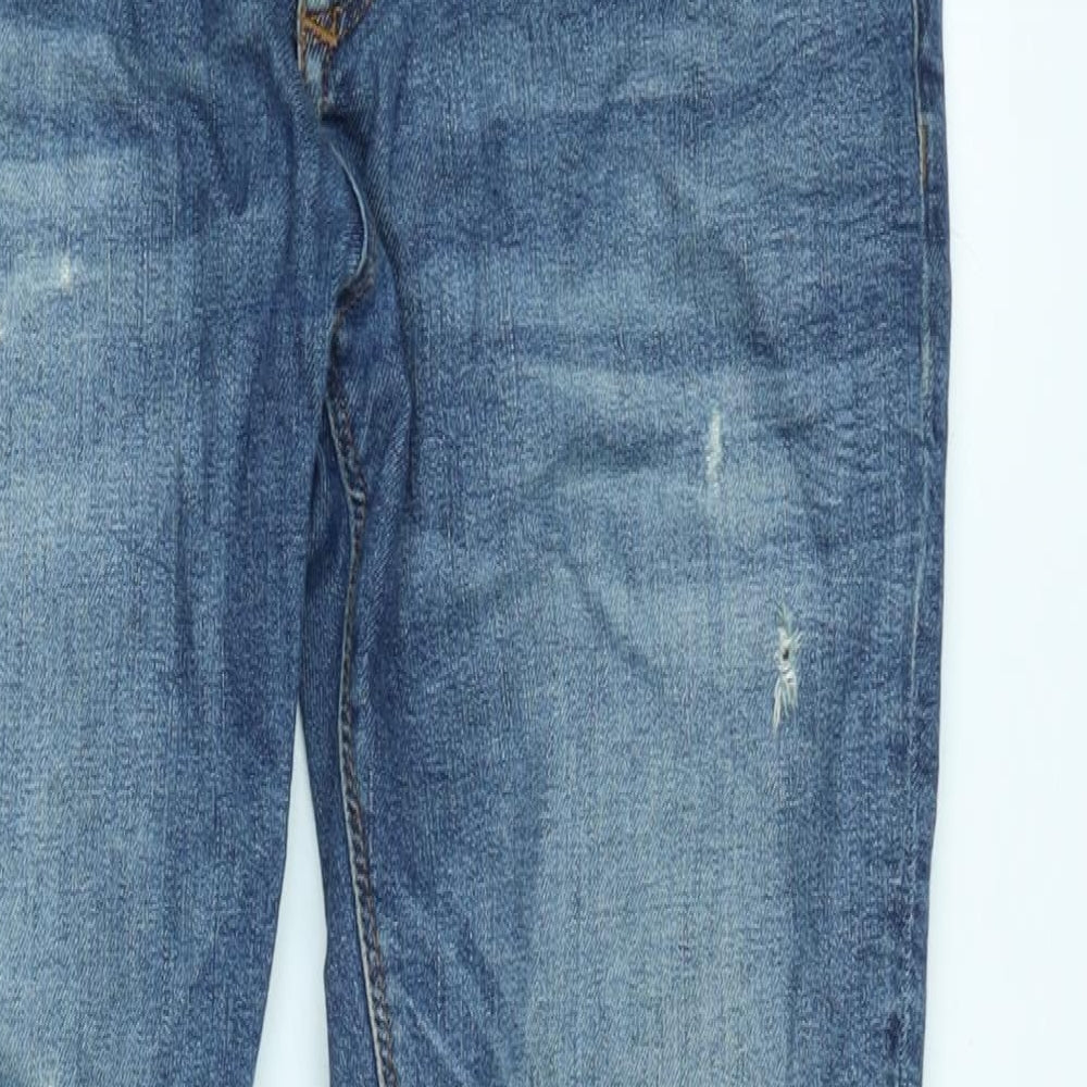 Mens UK Size 32 in River Island Mens Regular Fit Tapered Blue Jeans