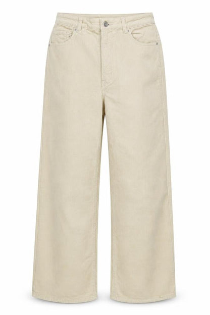 Divided Womens Beige Cotton Blend Trousers Size 6 L31 in Regular Zip