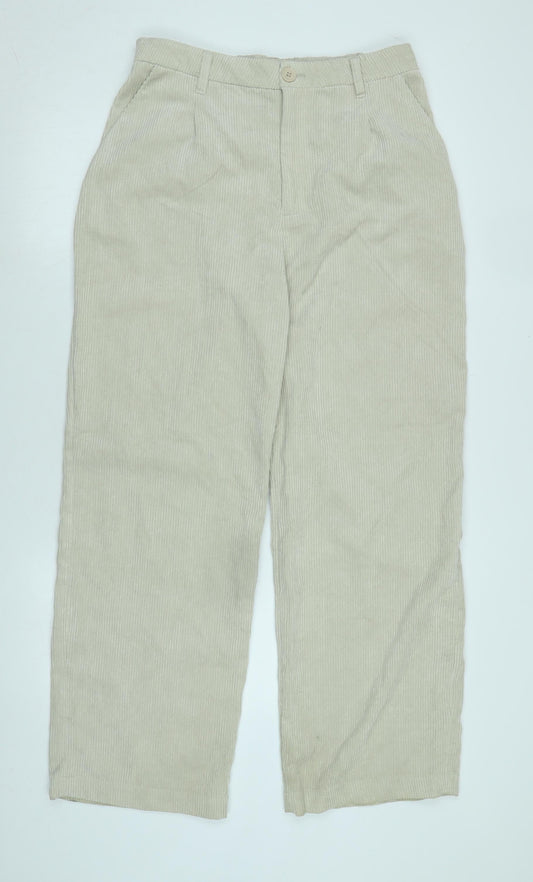 Womens UK Size M Divided Regular Fit  Beige Trousers