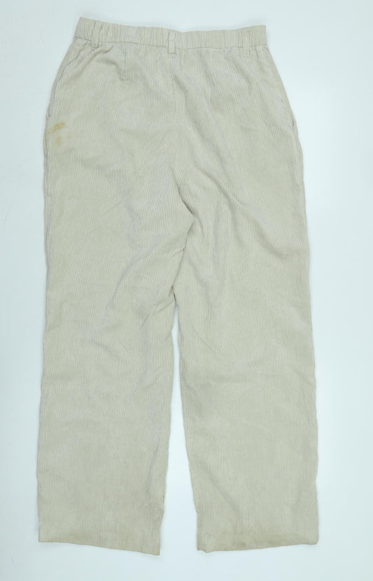 Womens UK Size M Divided Regular Fit  Beige Trousers
