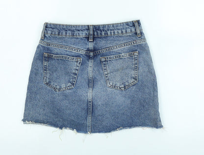 Womens UK Size 6 Topshop A-Line Canvas Skirt