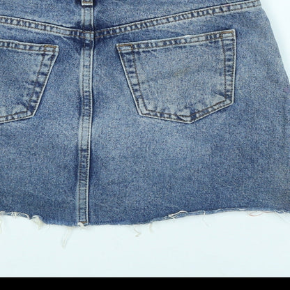 Womens UK Size 6 Topshop A-Line Canvas Skirt