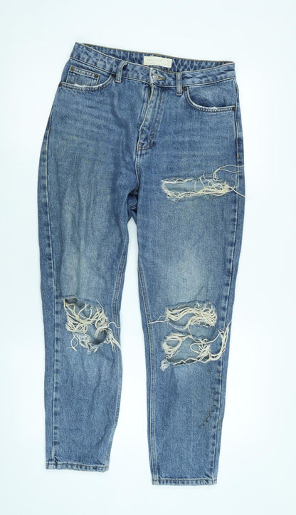Womens UK Size 28 in Topshop Regular Fit Straight Blue Jeans