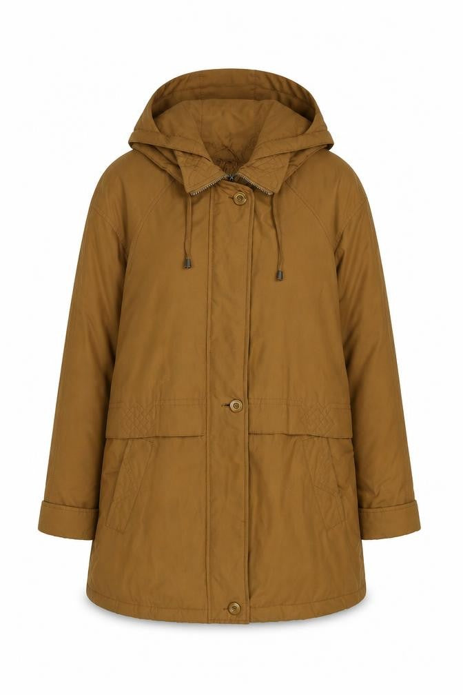 Womens UK Size M Bonmarché Brown Parka Coat