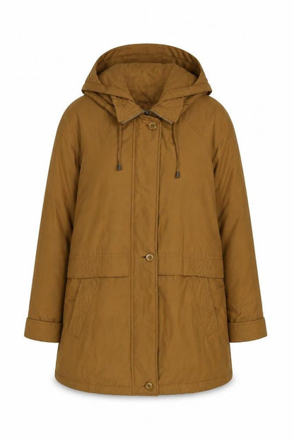 Womens UK Size M Bonmarché Brown Parka Coat