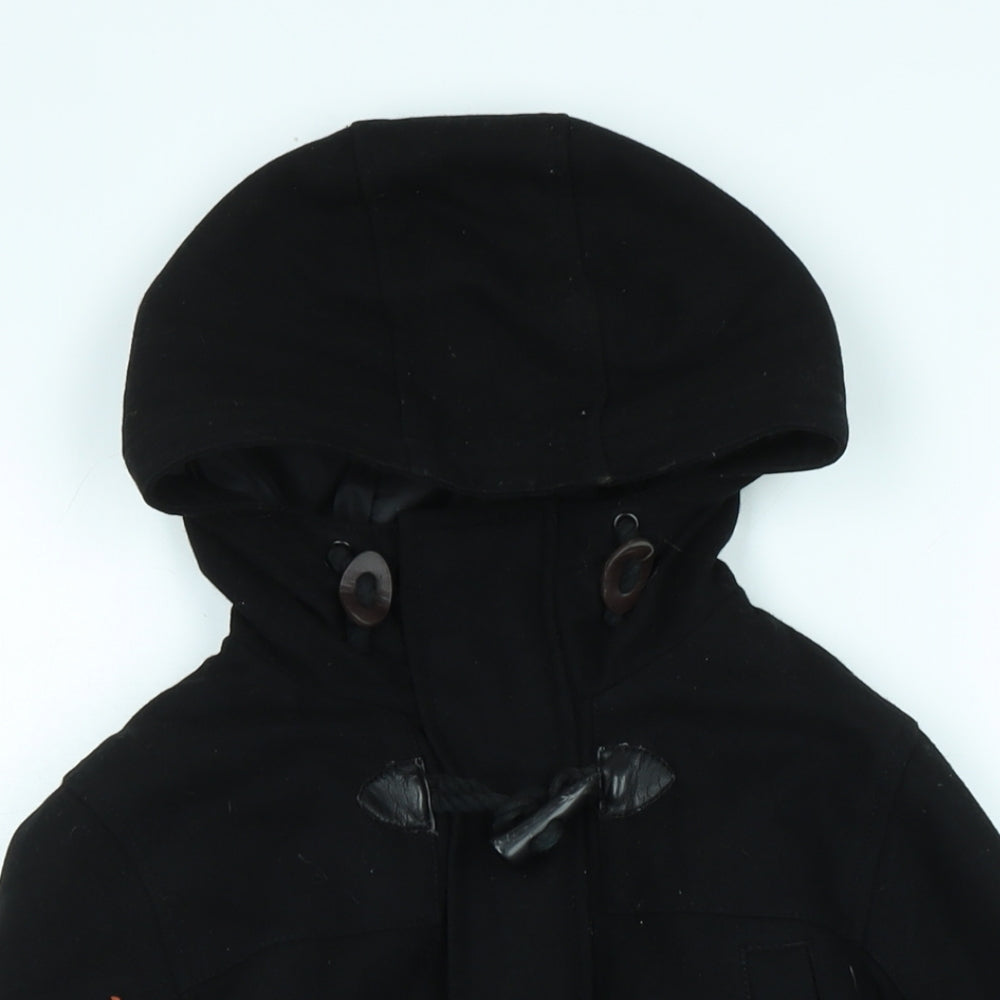 NEXT Boys Black Duffle Coat Coat Size 6 Years Zip
