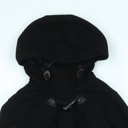 NEXT Boys Black Duffle Coat Coat Size 6 Years Zip