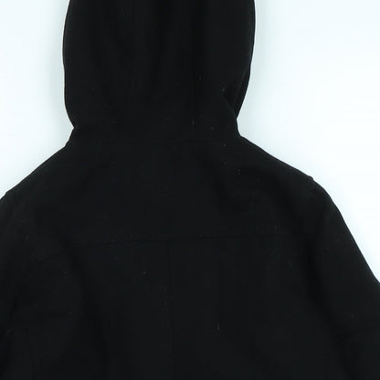 NEXT Boys Black Duffle Coat Coat Size 6 Years Zip