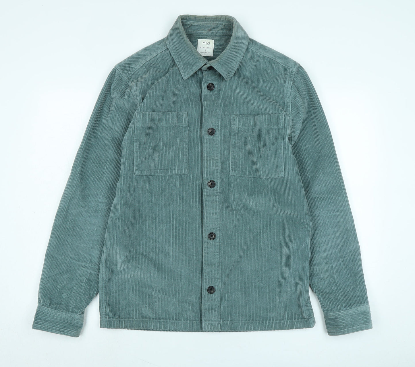 Womens UK Size S marks Blue Basic Button-Up
